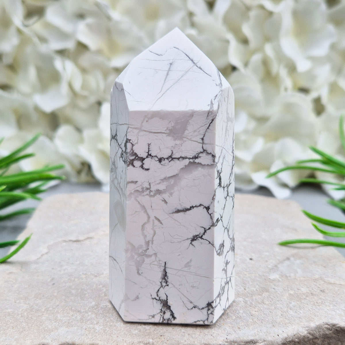 Howlite Crystal Point