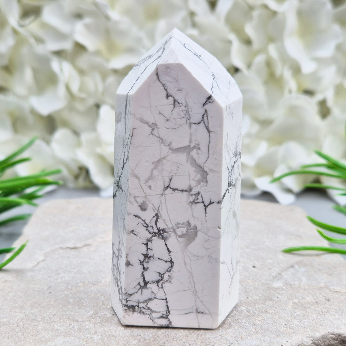 Howlite Crystal Point