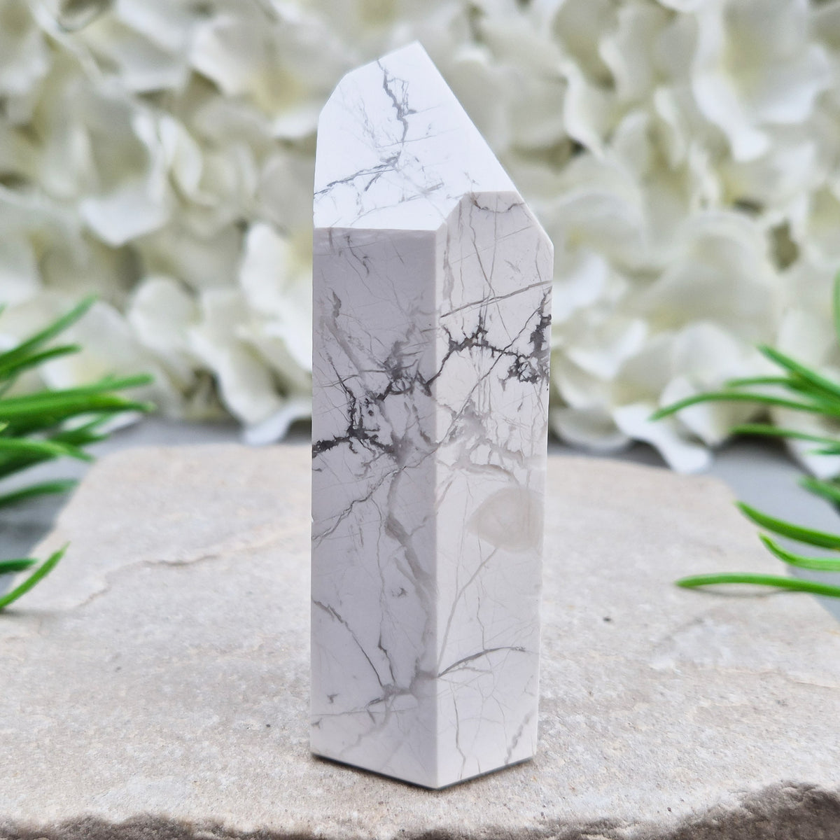 Howlite Crystal Point