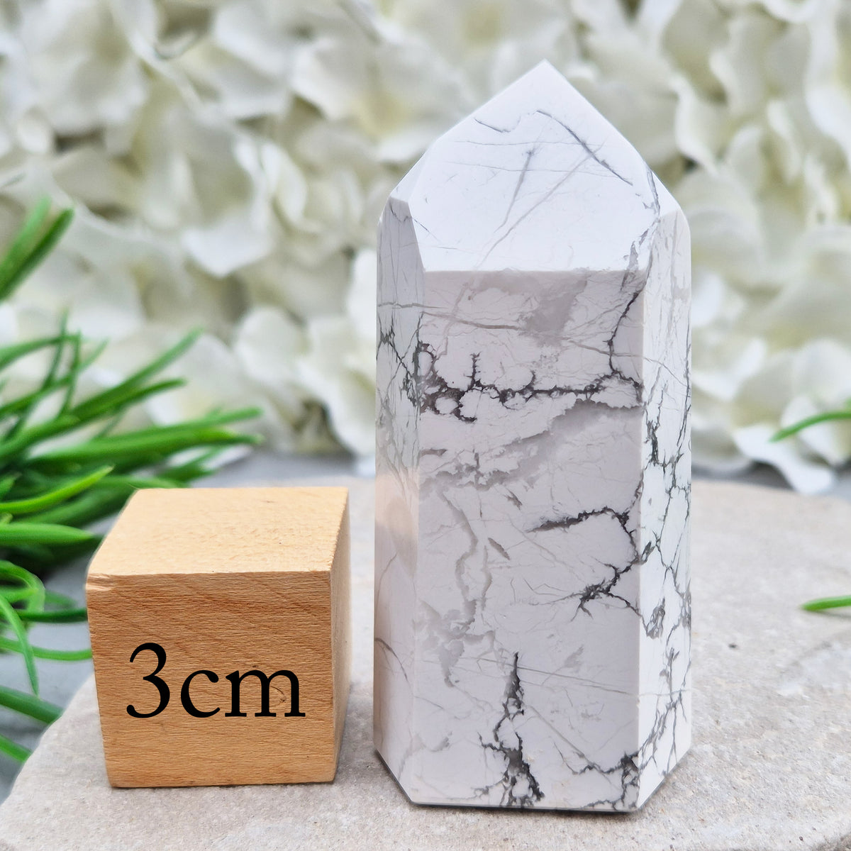 Howlite Crystal Point
