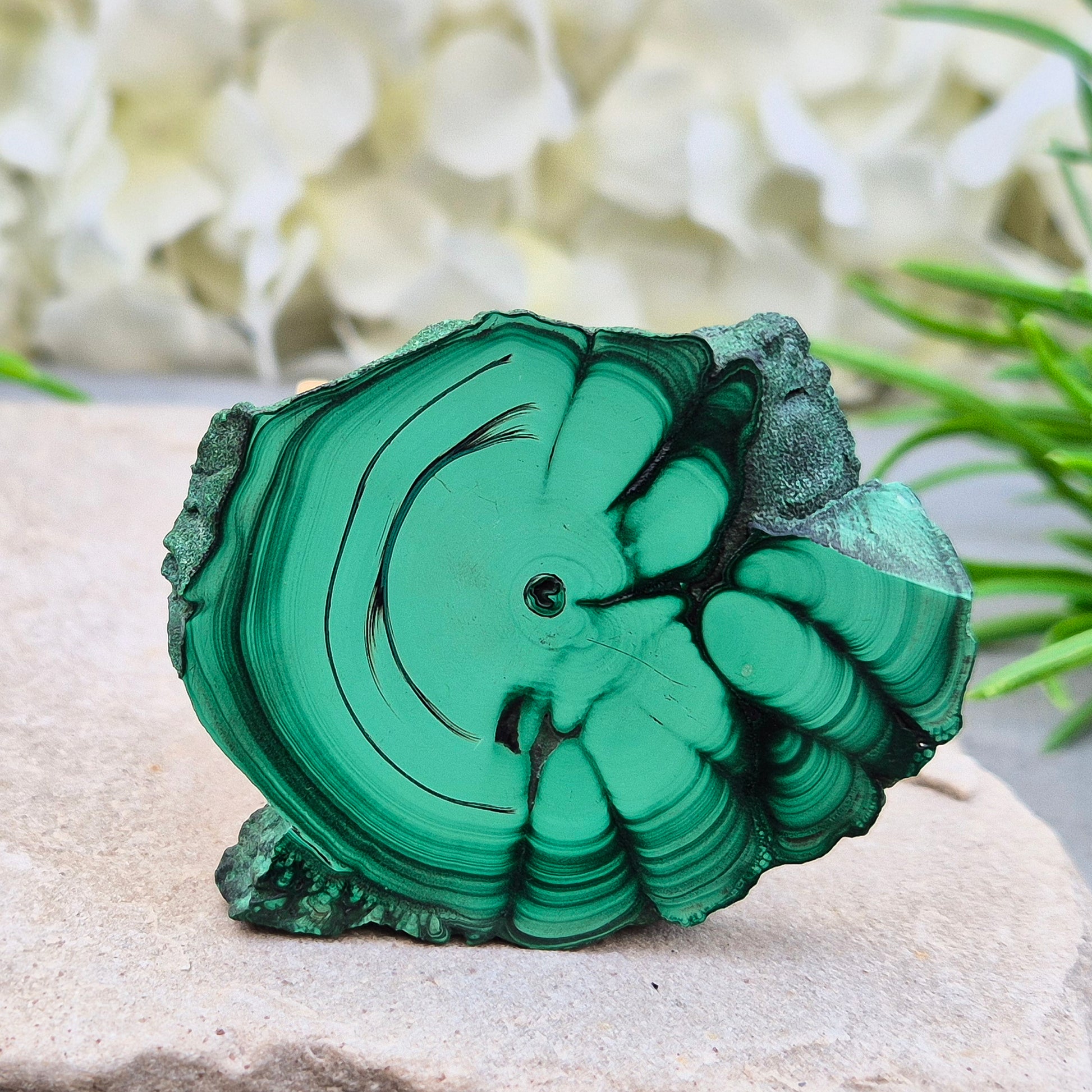 Malachite: Make positive changes, release negativity, heal emotions. Find courage, peace, compassion. Combat depression, grow spiritually.