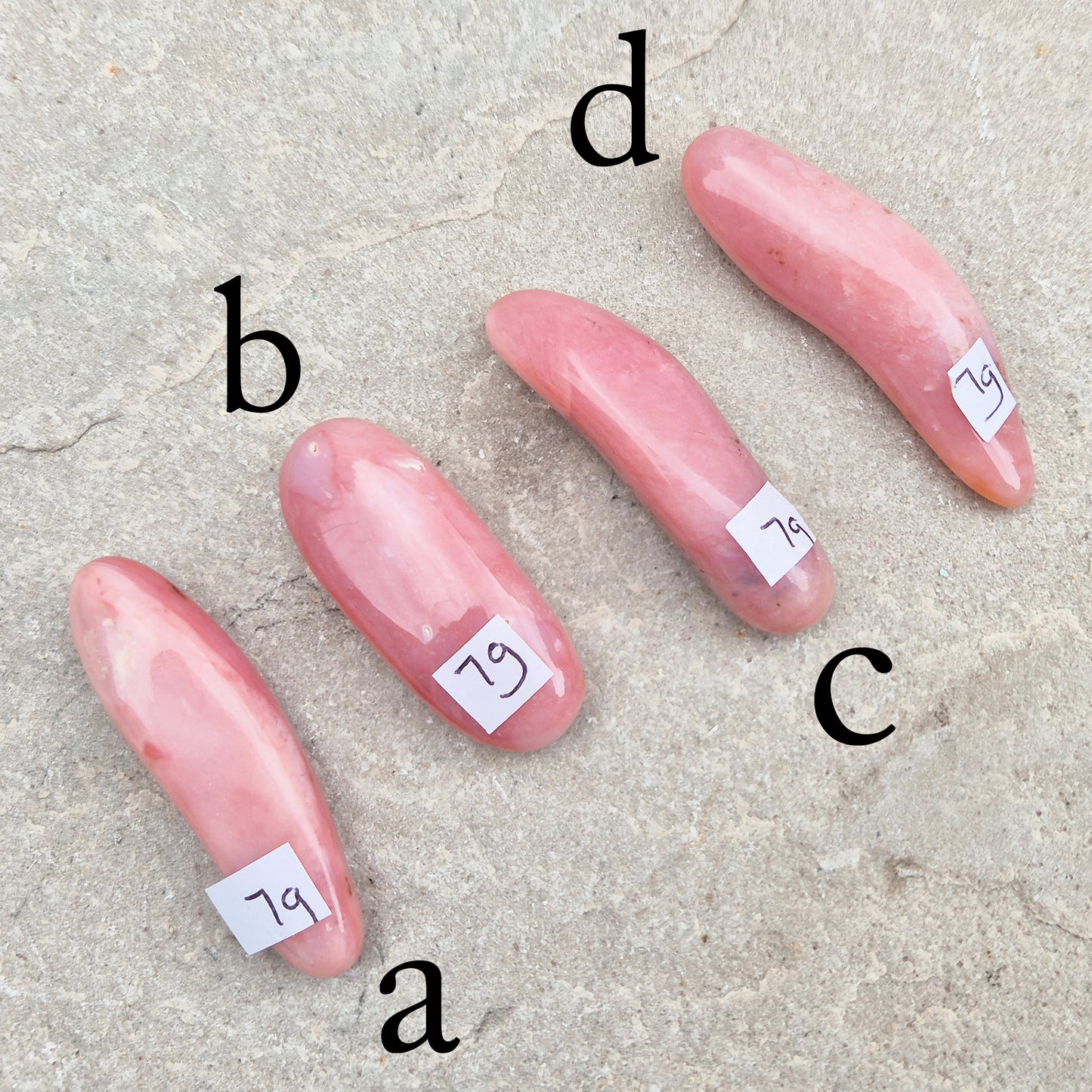 Pink Opal Crystal - Polished Elongated Freeform