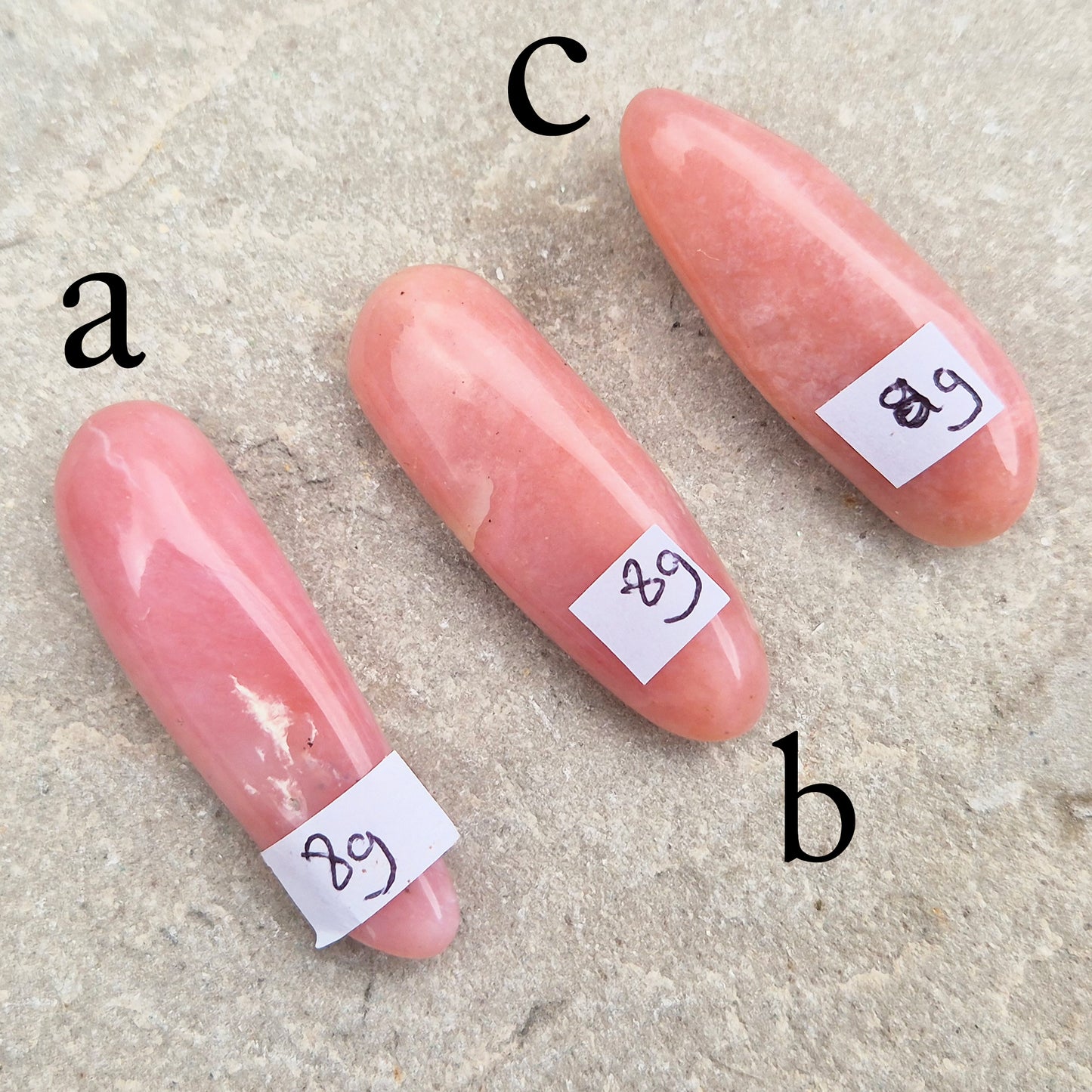 Pink Opal Crystal - Polished Elongated Freeform