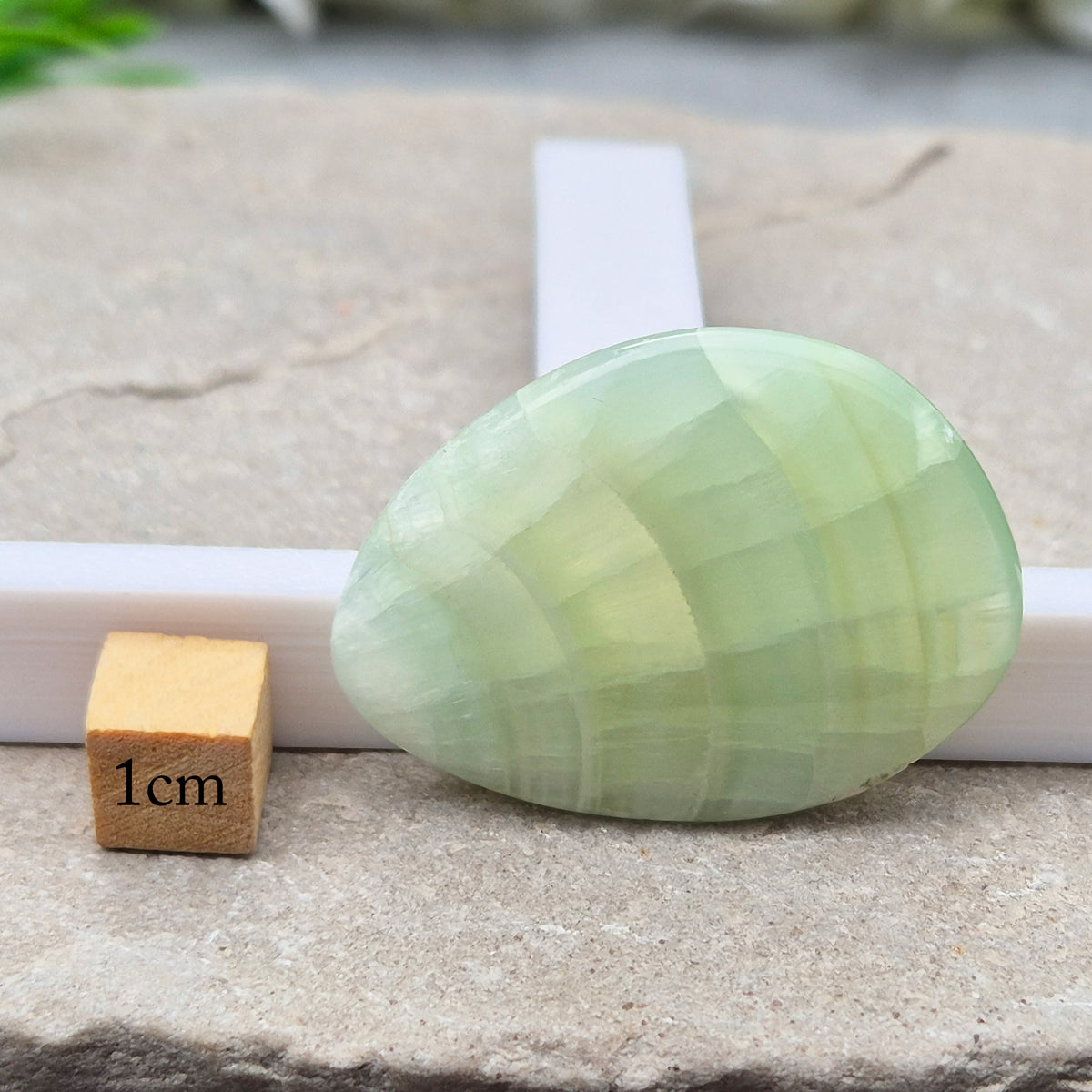 Pistachio Green Calcite palm stone soothes, restores balance, and encourages renewal. Perfect for meditation, emotional healing, and fresh energy flow.
