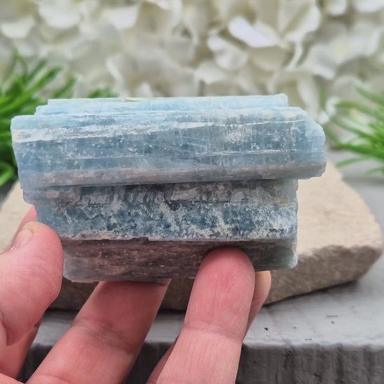 Natural Aquamarine Crystal – soothing blue stone for calm, clarity, and emotional balance. Perfect for meditation, healing, and crystal collections.