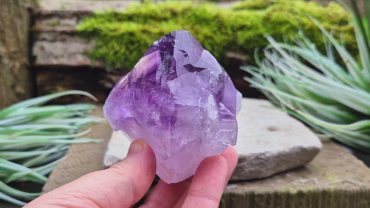 Amethyst Standing Point, deep purple crystal