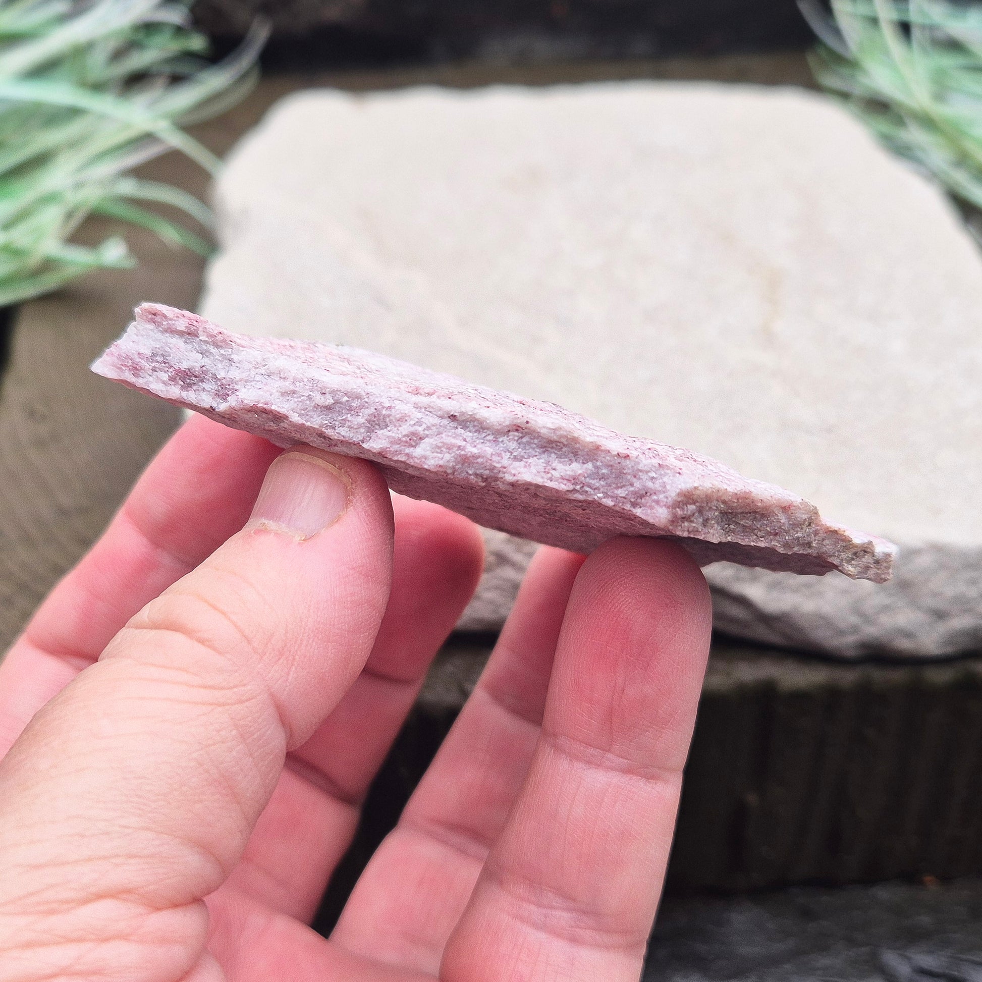 Pink Thulite, natural piece, from Norway. Nice sparkly lustre. Also known as Rosaline