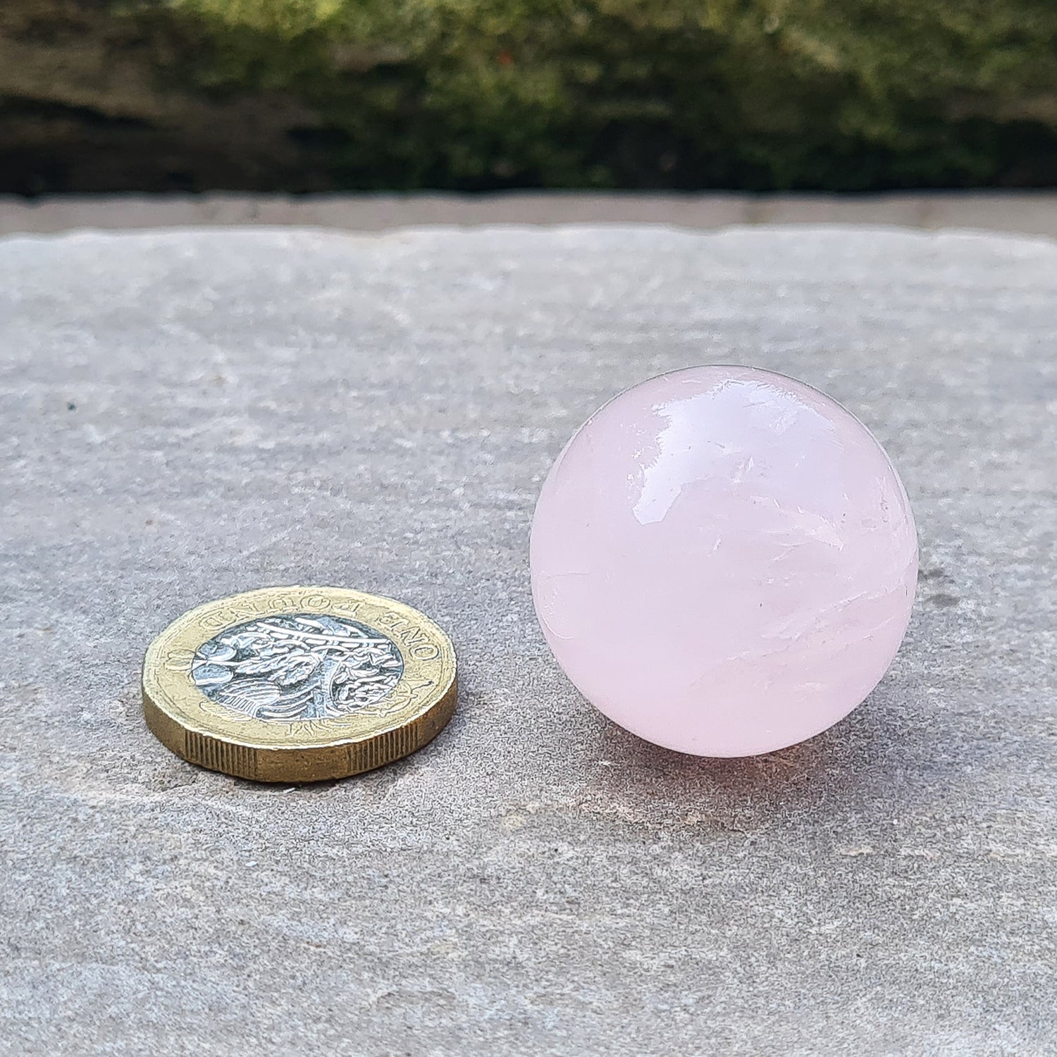 Rose Quartz Sphere, Rose Quartz Crystal Ball, Mini Sphere from Brazil. Does not come with a stand.