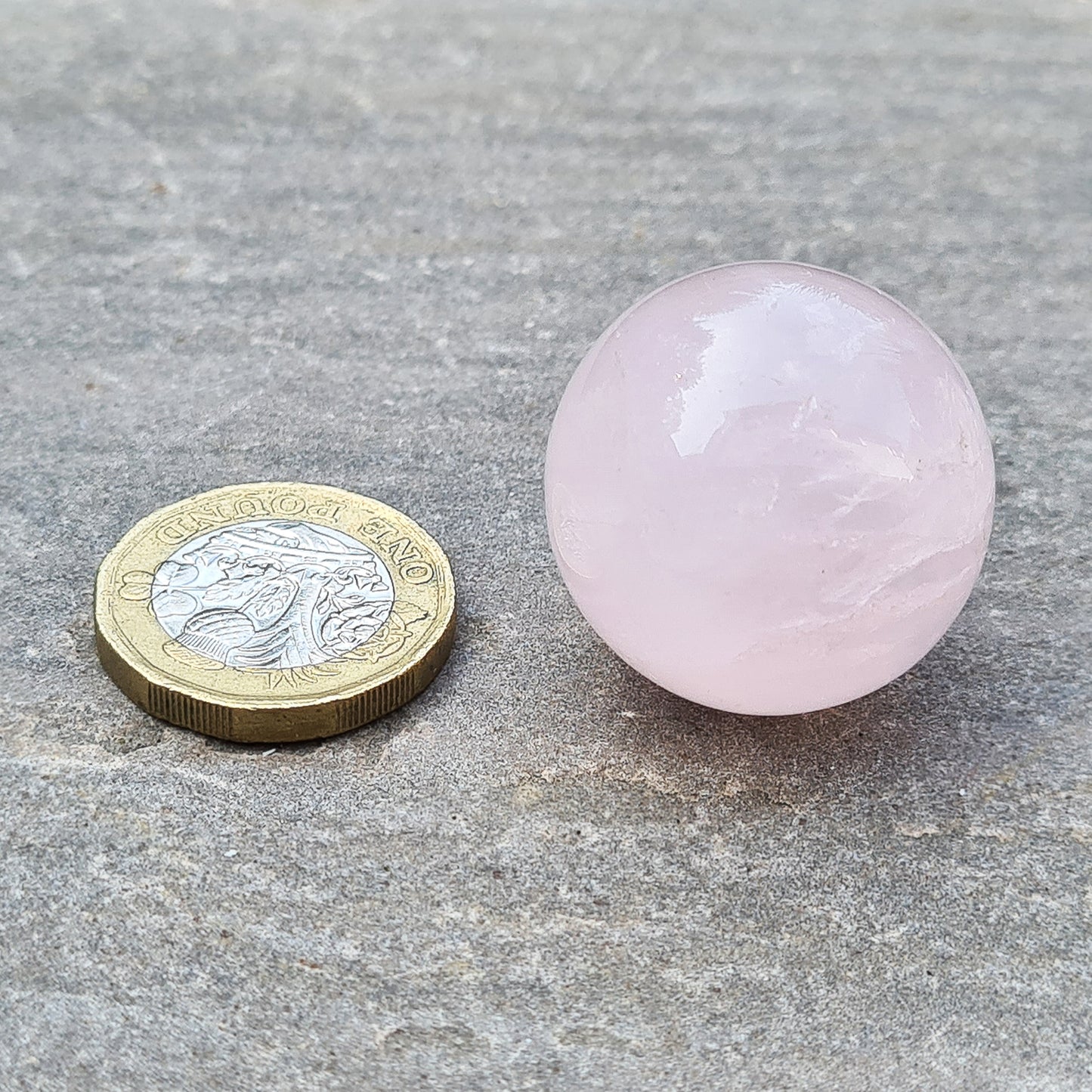 Rose Quartz Sphere, Rose Quartz Crystal Ball, Mini Sphere from Brazil. Does not come with a stand.