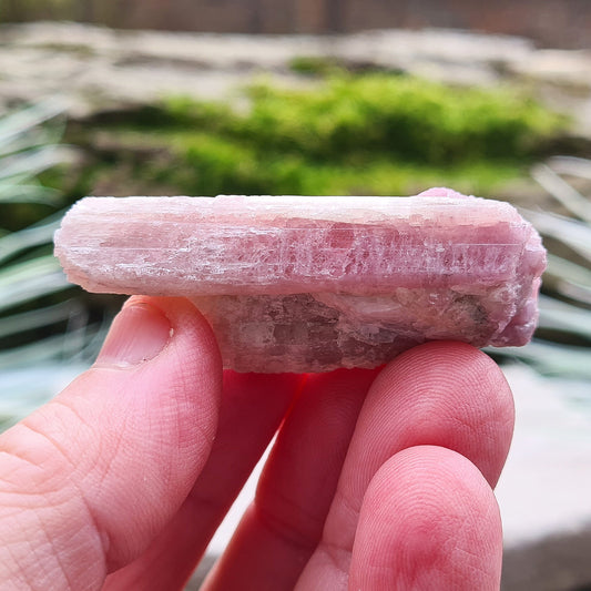 Natural Bi Colour Tourmaline. Green and Pink Tourmaline from Brazil. This is predominantly Pink with a small amount of green. 
